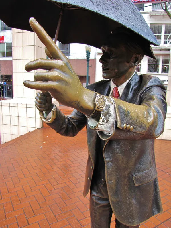 Steady Drizzle and Gray Skies: Umbrellas Required for a Damp Sunday in Portland